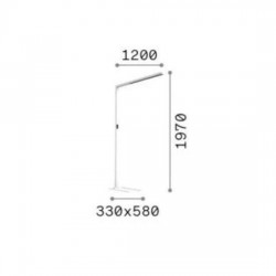Φωτιστικό Δαπέδου Υ197xΜ120εκ. Comfort-2 pt 2700k-5700k Λευκό Ideal Lux