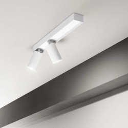 Σποτ Οροφής 2xGU10 σε Λευκό Χρώμα 45cm Profilo pl2 - IDEAL LUX