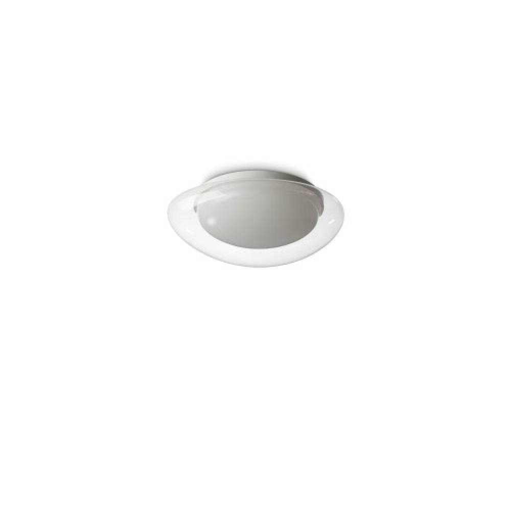 Πλαφονιέρα Οροφής Λευκή με Ενσωματωμένο LED Squish pl d34 Ideal Lux