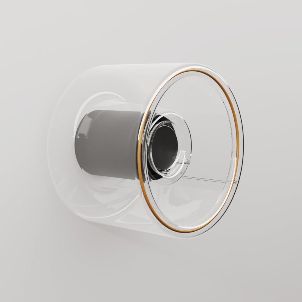 Φωτιστικό Τοίχου ή Οροφής Με Μικρή Διάφανη Λάμπα Ghost Μαύρο - Creative Cables Φωτιστικό Τοίχου ή Οροφής Με Μικρή Διάφανη Λάμπα Ghost Μαύρο - Creative Cables