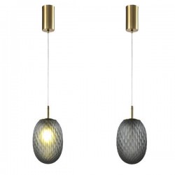 ΦΩΤΙΣΤΙΚΟ ΚΡΕΜΑΣΤΟ ΓΥΑΛΙ 1XE27 Max 15w 150X230mm ΓΚΡΙ ARTE ILLUMINA CANDY