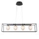 ΦΩΤΙΣΤΙΚΟ ΚΡΕΜΑΣΤΟ ΜΕΤΑΛΛΟ LED 14W 3000Κ 650Lm 80X1200mm ΜΑΥΡΟ ARTE ILLUMINA BOX