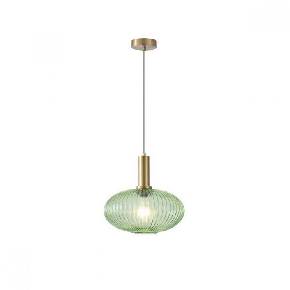 ΦΩΤΙΣΤΙΚΟ ΚΡΕΜΑΣΤΟ ΑΝΑΓΛΥΦΟ ΓΥΑΛΙ 1XΕ27 MAX 15W Φ300X171X1200mm ΠΡΑΣΙΝΟ ARTE ILLUMINA TOPAZ