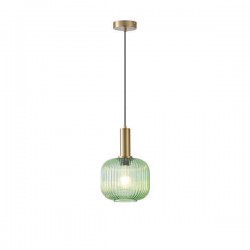 ΦΩΤΙΣΤΙΚΟ ΚΡΕΜΑΣΤΟ ΑΝΑΓΛΥΦΟ ΓΥΑΛΙ 1XΕ27 MAX 15W 200X180X1200mm ΠΡΑΣΙΝΟ ARTE ILLUMINA TOPAZ