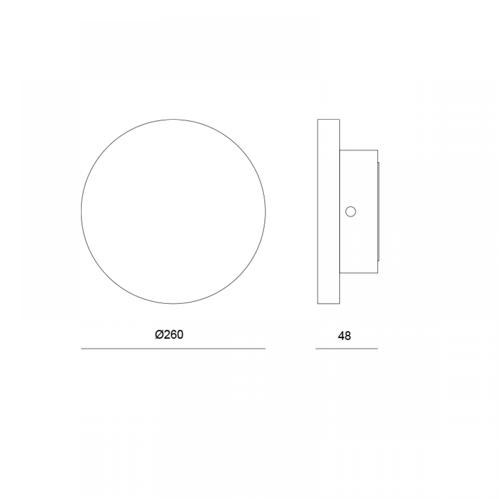 LED ΓΥΨΙΝΟ ΕΠΙΤΟΙΧΟ Φ/Σ ΦΥΣΙΚΟ 8W 570Lm 3000K Φ260Χ45 RAFA ACA