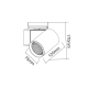 LED ΣΠΟΤ ΡΑΓΑΣ 2 ΚΑΛΩΔΙΩΝ 20W 4000K 1-PHASE 38° 2400LM 230V AC Ra80 5YRS