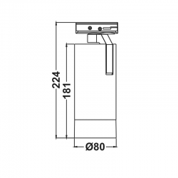 LED ΣΠΟΤ ΡΑΓΑΣ 2 ΚΑΛΩΔΙΩΝ ZOOMABLE 25W 4000K 1-PHASE 25-60° 3000LM MAX. 230V AC Ra80 5YRS