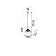 Φωτιστικό Οροφής Φ18x51,5cm 1xG9 28W Χρυσό-Γκρι Empire sp1 sfera - IDEAL LUX