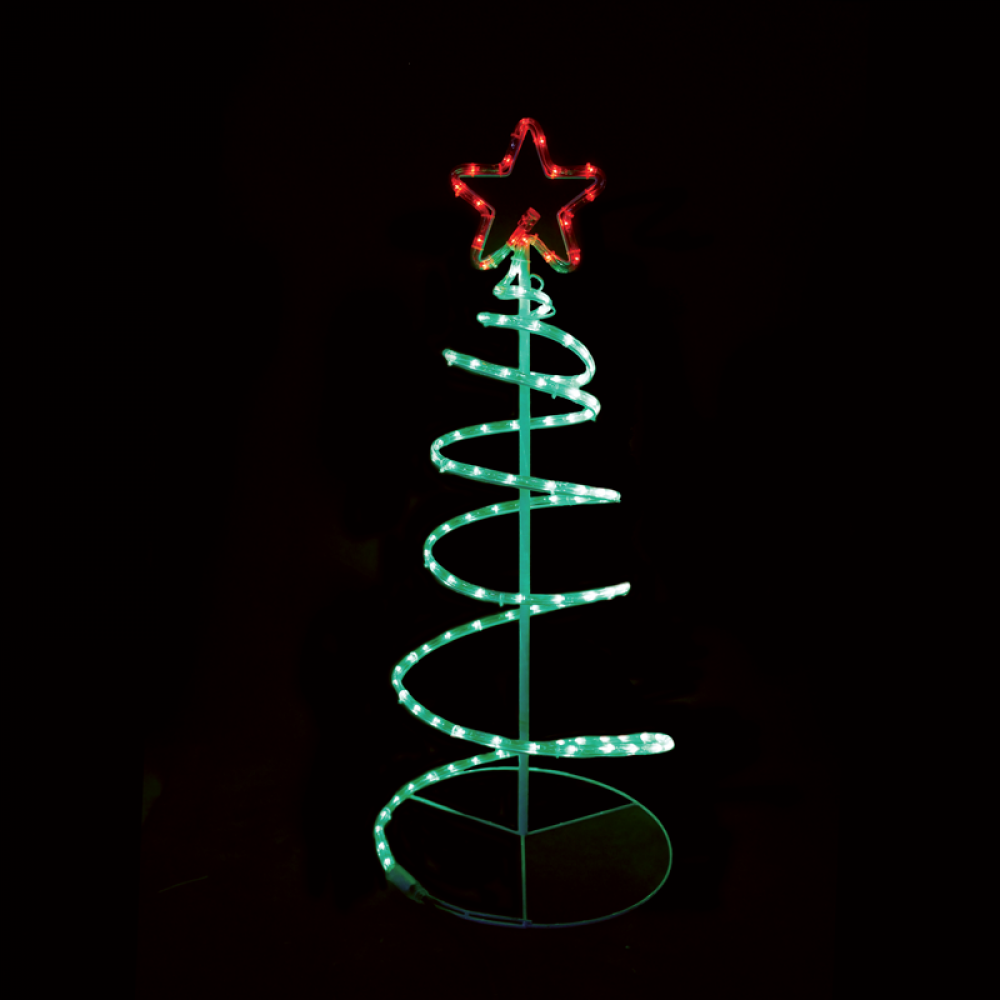 "SPIRAL TREE" 120 LED ΣΧΕΔΙΟ 5m ΦΩΤΟΣΩΛΗΝΑ ΚΟΚΚΙΝΟ ΠΡΑΣΙΝΟ IP44 40x40x90cm