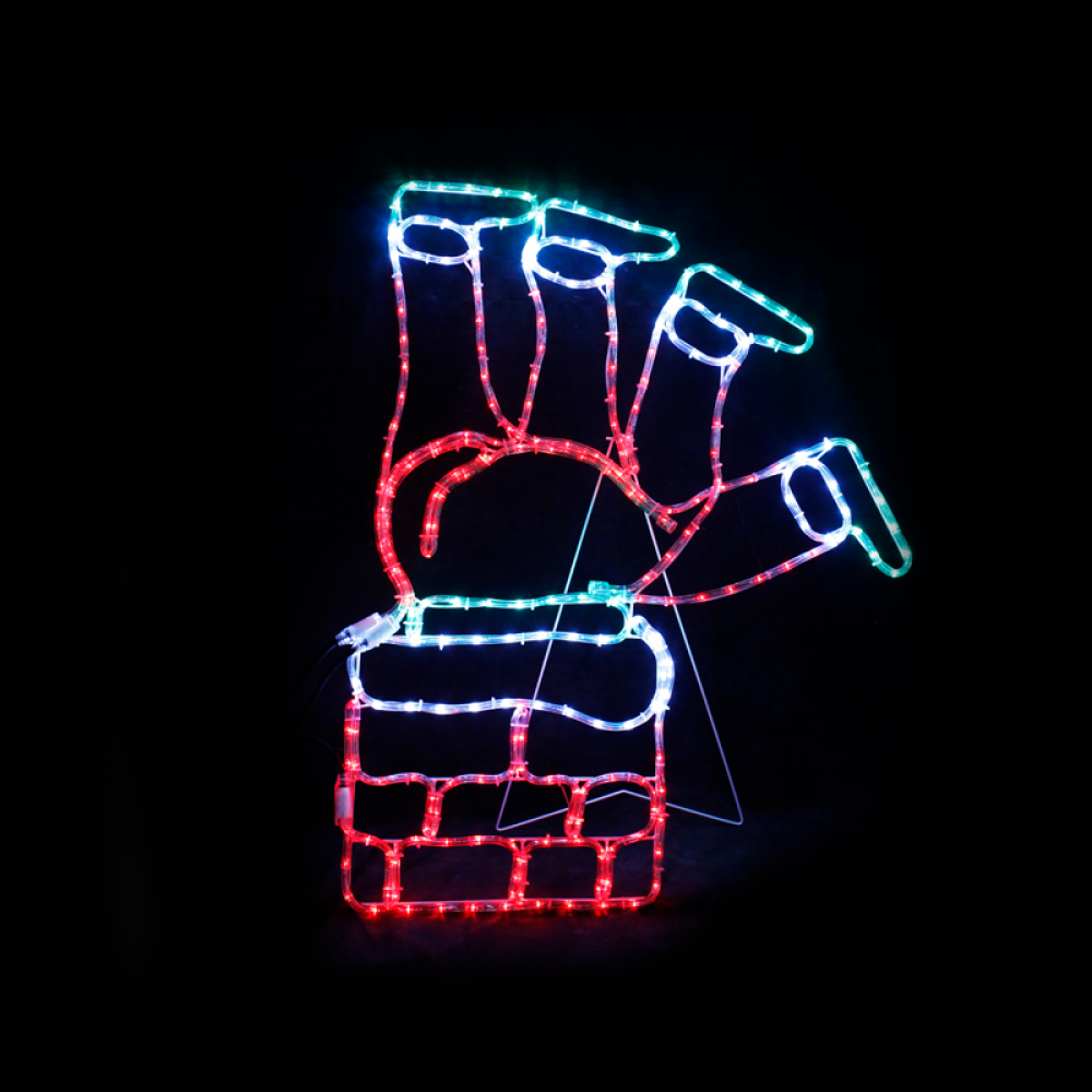 "SANTA CLIMB CHIMNEY" 264 LED 11m ΦΩΤΟΣΩΛΗΝΑ ΠΟΛΥΧΡΩΜΟ FLASH CONTROL IP44 78X100CM