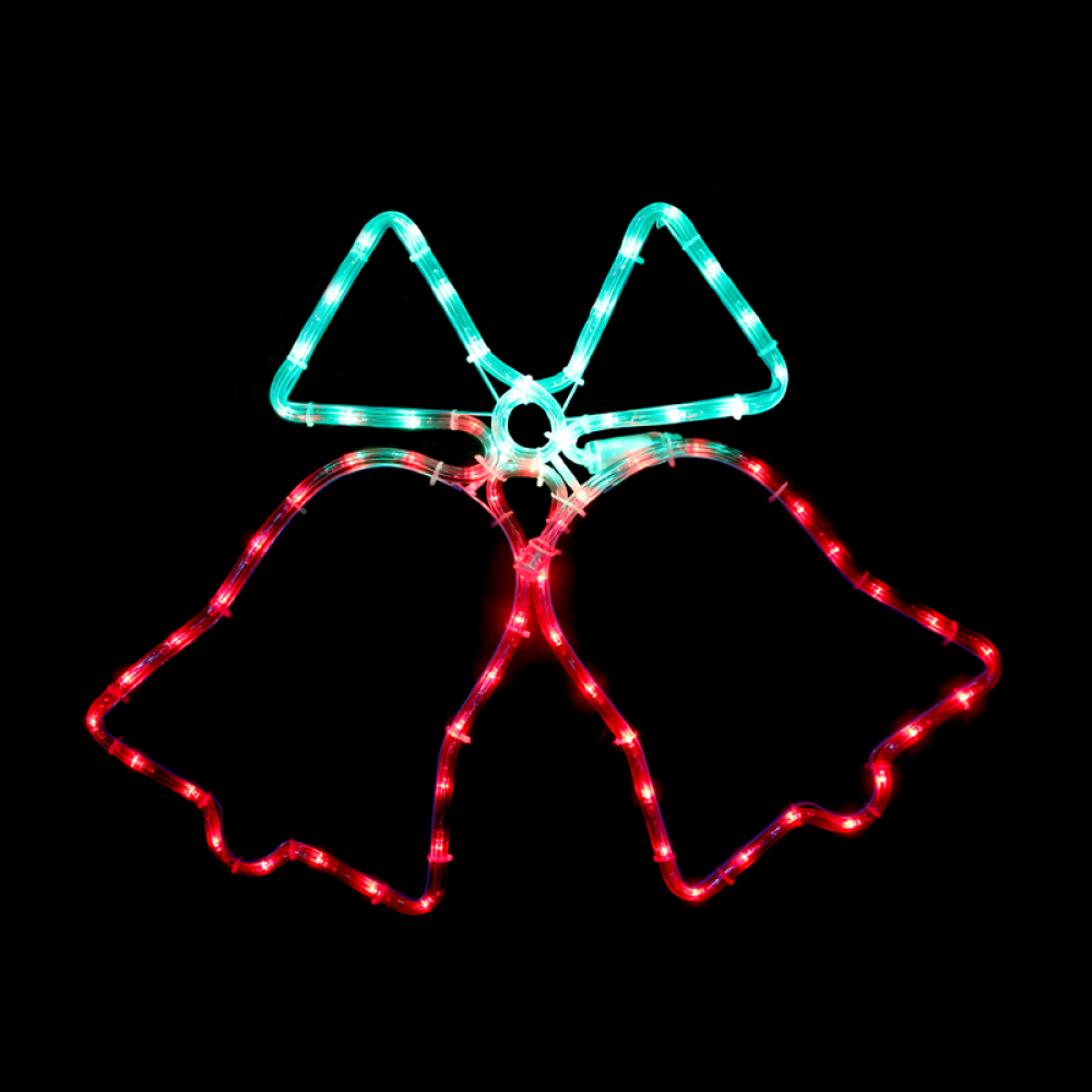  "DOUBLE BELLS" 72LED ΣΧΕΔΙΟ 3m ΦΩΤΟΣΩΛΗΝΑ ΠΡΑΣΙΝΟ ΚΑΙ ΚΟΚΚΙΝΟ FLASH IP44 55x55cm
