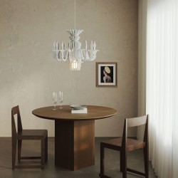 Κρεμαστό φωτιστικό με κλασικό αμπαζούρ Λευκό SHHANDELIER 