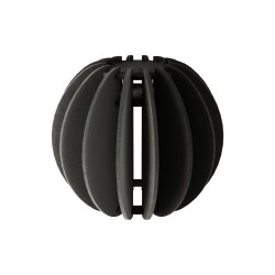 Κρεμαστό φωτιστικό με ελλειπτικό αμπαζούρ LAMPSHHADE Μαύρο - Made in Italy - Creative Cables