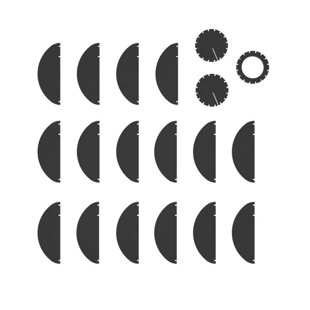 Κρεμαστό φωτιστικό με ελλειπτικό αμπαζούρ LAMPSHHADE Μαύρο - Made in Italy - Creative Cables