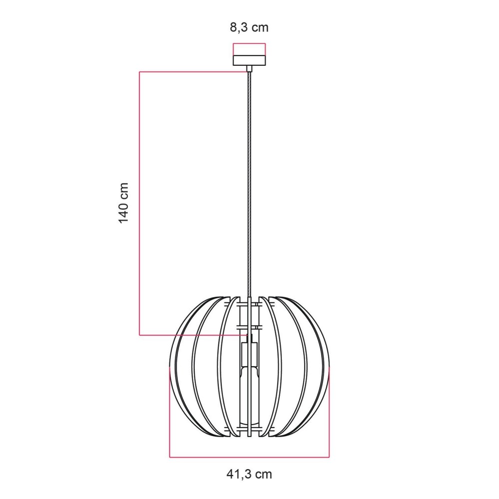 Κρεμαστό φωτιστικό με ελλειπτικό αμπαζούρ LAMPSHHADE Μαύρο - Made in Italy - Creative Cables