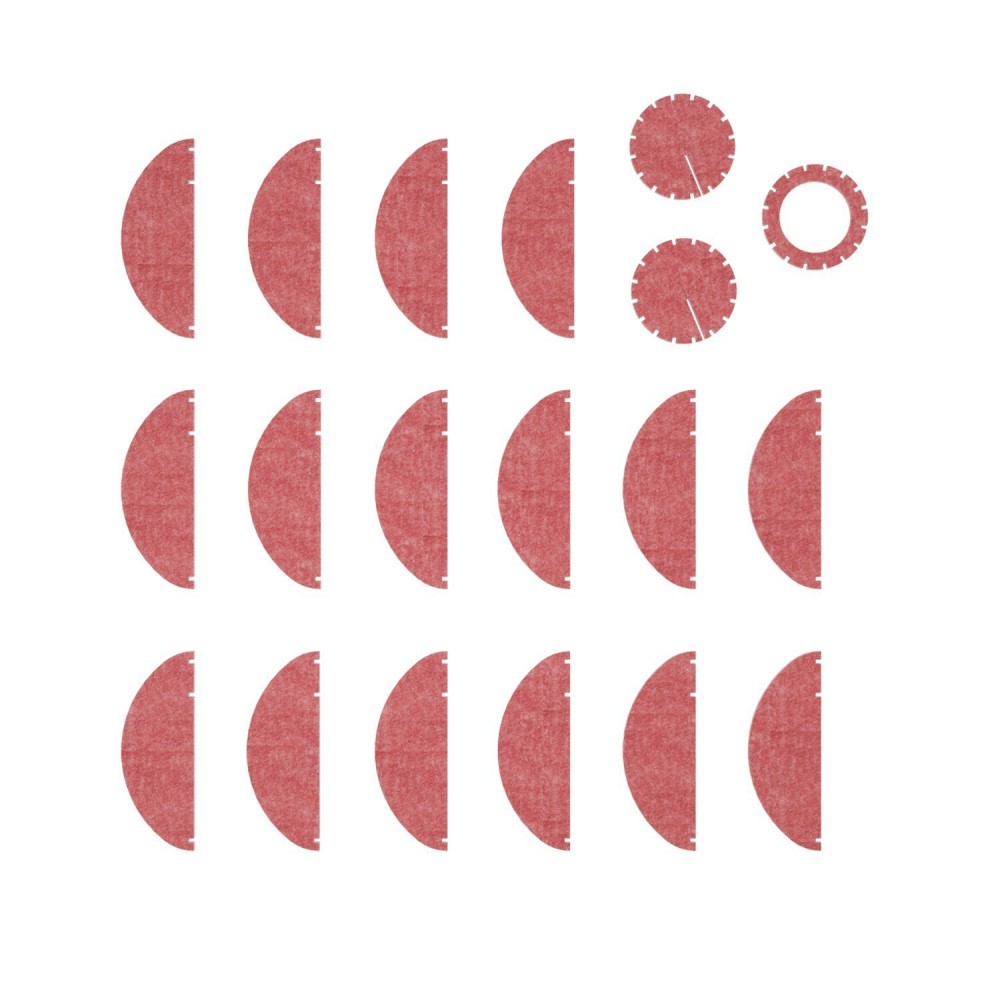 Κρεμαστό φωτιστικό με ελλειπτικό αμπαζούρ LAMPSHHADE Ροζ - Made in Italy - Creative Cables