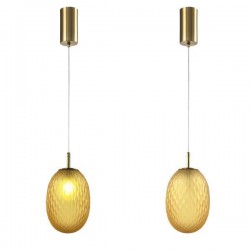 ΦΩΤΙΣΤΙΚΟ ΚΡΕΜΑΣΤΟ ΓΥΑΛΙ 1XE27 Max 15w 150X230mm ΜΕΛΙ ARTE ILLUMINA CANDY