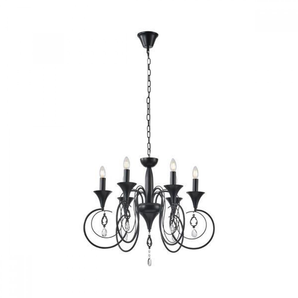 ΦΩΤΙΣΤΙΚΟ ΚΡΕΜΑΣΤΟ ΜΕΤΑΛΛΟ-ΔΙΑΦΑΝΕΣ ΓΥΑΛΙ 6ΦΩΤΟ 6XE27 Max 15w 500X720mm ARTE ILLUMINA KRISTALLO