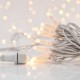 100 LED Σε Σειρά Και 3 Επέκτάσεις Ως 9 Σετ, Λευκό Καλώδιο Καουτσουκ, Θερμό Λευκό Led Αδιάβροχα IP65