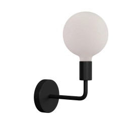 Φωτιστικό Τοίχου με λυγισμένη προέκταση Fermaluce μεταλλικό Μαύρο - Creative Cables Φωτιστικό Τοίχου με λυγισμένη προέκταση Fermaluce μεταλλικό Μαύρο - Creative Cables