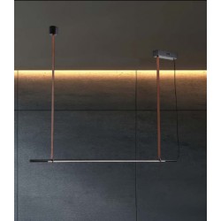 ΦΩΤΙΣΤΙΚΟ ΚΡΕΜΑΣΤΟ LED 21W 3000K 2100lm 1400X60X1200mm ΜΕΤΑΛΛΟ ΜΑΥΡΟ ARTE ILLUMINA LINEA