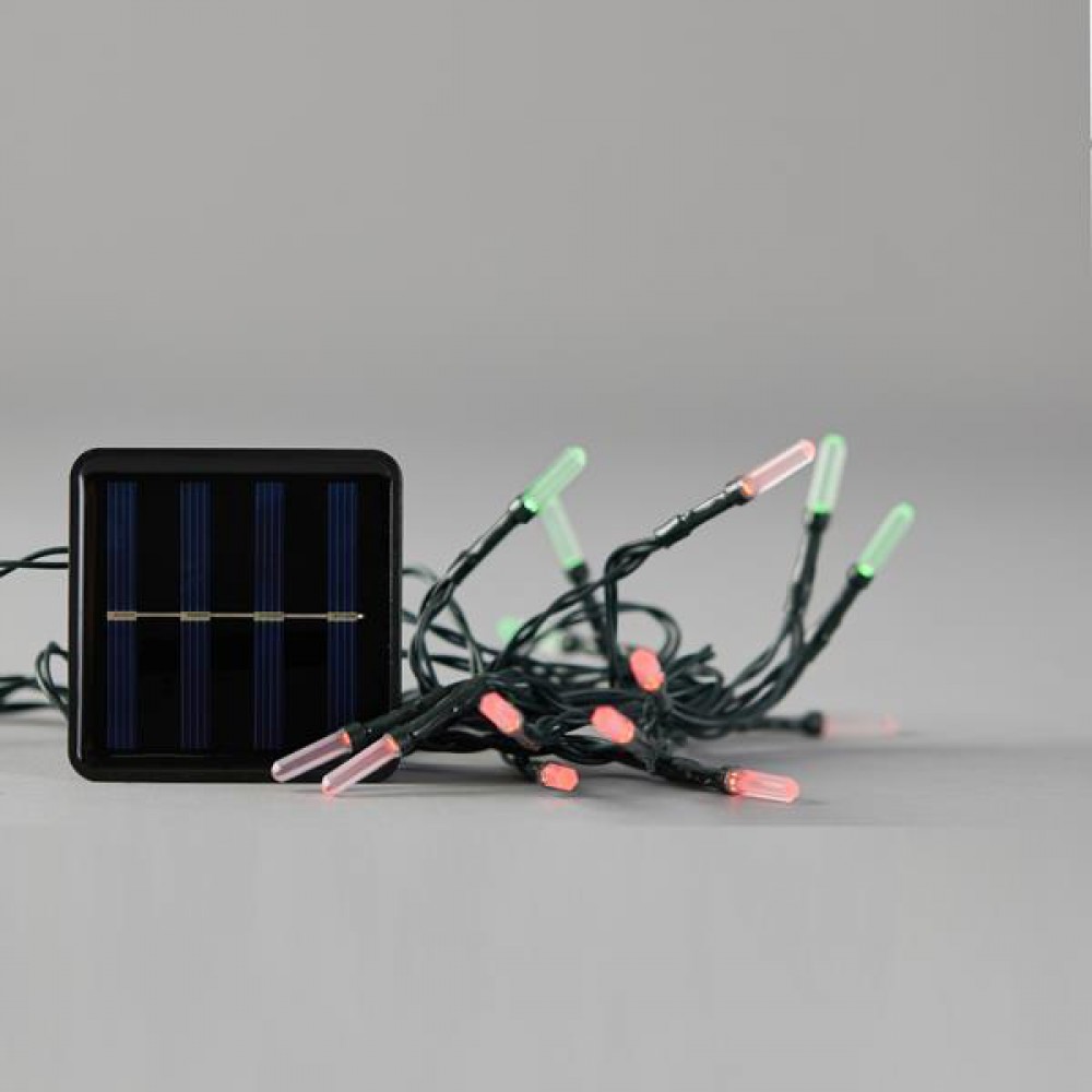 ΣΕΙΡΑ ΜΕ 80 LED ΜΕ ΑΚΡΥΛΙΚΗ ΕΠΕΚΤΑΣΗ ΚΑΙ ΗΛΙΑΚΟ ΣΥΛΛΕΚΤΗ ME ΑΙΣΘΗΤΗΡΑ ΦΩΤΟΣ, 8 ΠΡΟΓΡΑΜΜΑΤΑ ΚΑΙ ΠΡΑΣΙΝΟ PVC ΚΑΛΩΔΙΟ, ΚΟΚΚΙΝΟ ΚΑΙ ΠΡΑΣΙΝΟ LED ΙΡ44