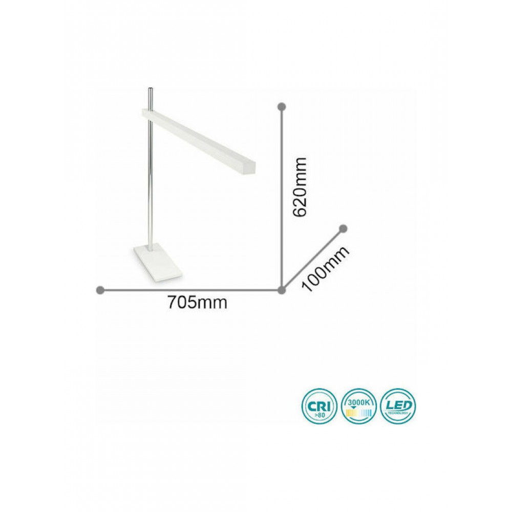 Φωτιστικό Γραφείου LED 3000K σε Μαύρο Χρώμα Gru tl - IDEAL LUX