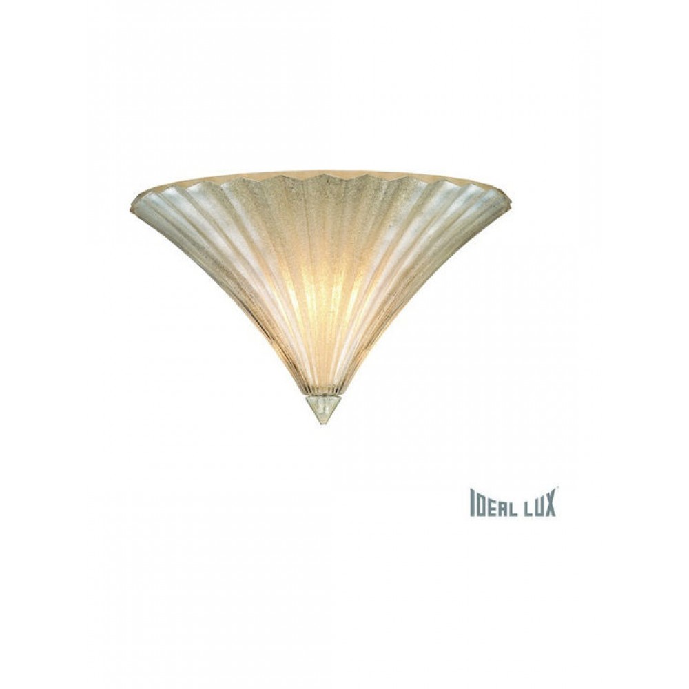 Απλίκα Τοίχου Γυάλινη 1xE14 Χρυσό Santa ap1 big - IDEAL LUX