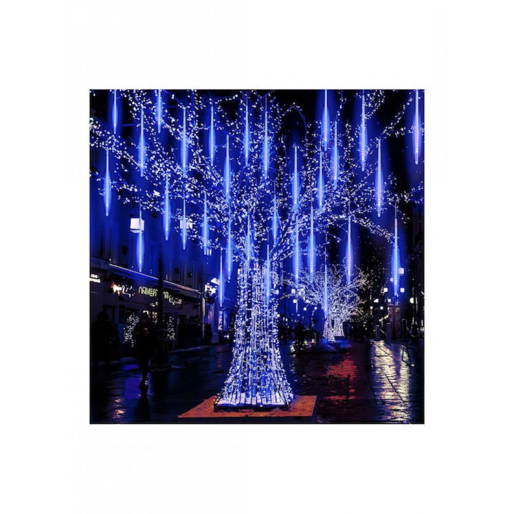 180 Λαμπάκια LED "SNOWDROP"Λευκά τύπου Μετεωρίτης 4m+5m Διαφανές Καλώδιο Aca