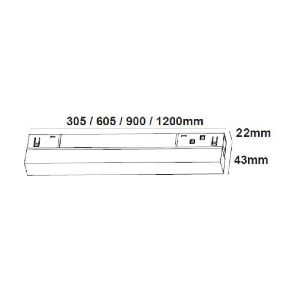 ΛΕΥΚΟ ΜΑΤ ΜΑΓΝΗΤΙΚΟ ΓΡΑΜΜΙΚΟ ΦΩΤΙΣΤΙΚΟ 48V DC 30W 4000K 2600LM 110° OSRAM RA90 L900MM