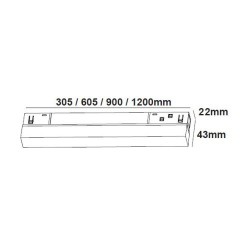 ΜΑΥΡΟ ΜΑΤ ΜΑΓΝΗΤΙΚΟ ΓΡΑΜΜΙΚΟ ΦΩΤΙΣΤΙΚΟ 48V DC 40W 4000K 3200LM 110° OSRAM RA90 L1200MM