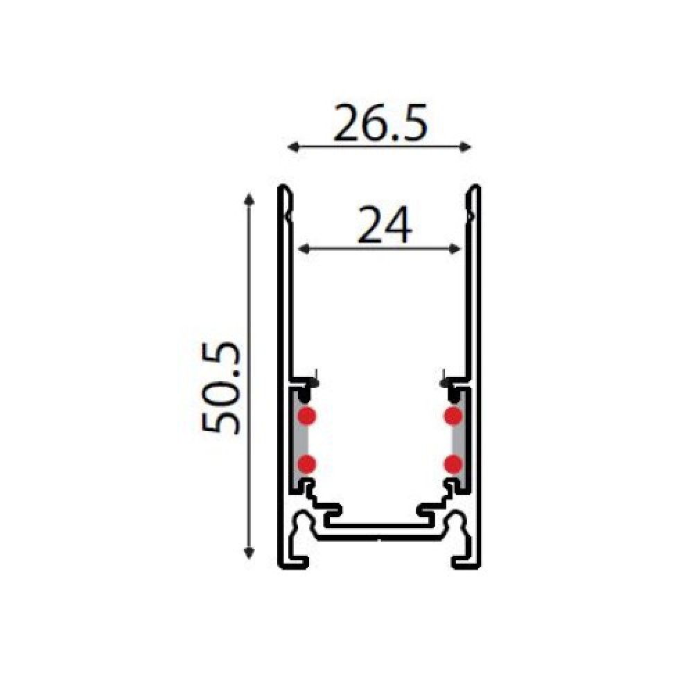 ΜΑΓΝΗΤΙΚΗ ΡΑΓΑ ΟΡΟΦΗΣ/ΚΡΕΜΑΣΤΗ 48V DC 3Μ ΜΑΥΡΗ ΜΑΤ