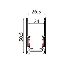 ΜΑΓΝΗΤΙΚΗ ΡΑΓΑ ΟΡΟΦΗΣ/ΚΡΕΜΑΣΤΗ 48V DC 1Μ ΛΕΥΚΗ ΜΑΤ-ACA