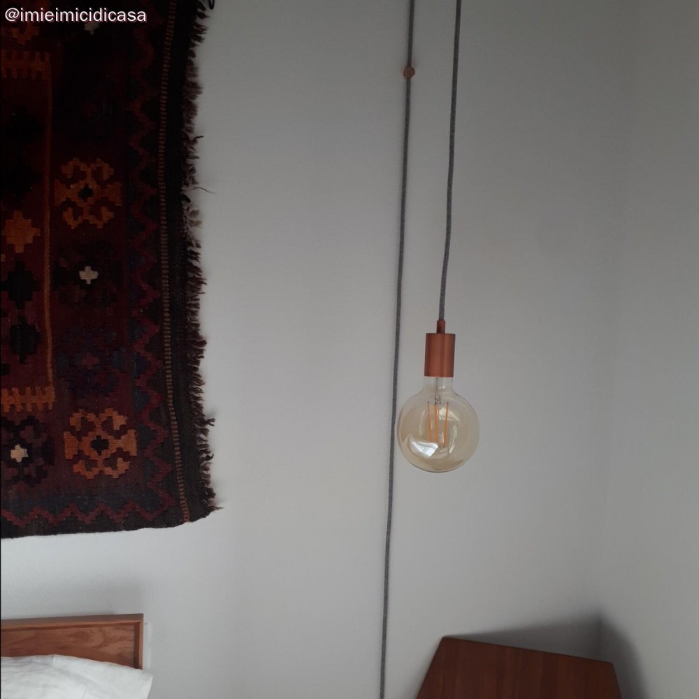 Μεταλλικό Στήριγμα Τοίχου Sarè για υφασμάτινο Καλώδιο - σετ 2 τεμαχίων - Χάλκινο - Creative Cables