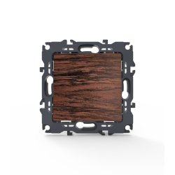 PRIME 1 GANG PUSH BUTTON SWITCH SCREWLESS 1P 10AX 250VAC IP20 WOOD ACA