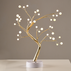 TREE WITH BALL LIGHTS 36 LED ΛΑΜΠΑΚ ΜΠΑΤΑΡ(3xAA)/USB ΘΕΡΜΟ ΛΕΥΚΟ IP20 50cm ACA