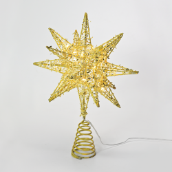 GOLD TINSEL THREAD STAR 2 20 MINI WW LED ΛΑΜΠ. ΜΠΑΤ. 3ΧΑΑ,IP20 28x5x20cm ACA