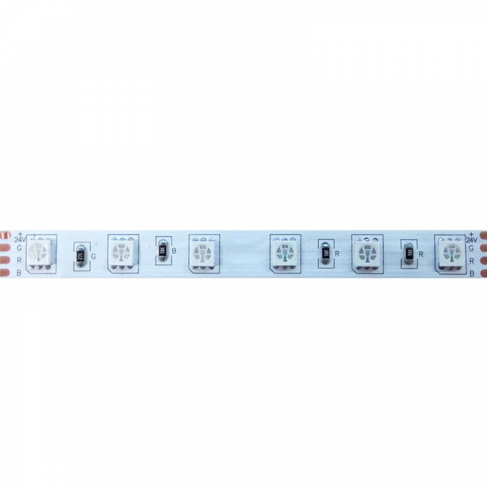 ΛΩΡΙΔΑ LED 5M 14.4W/M 24V DC IP65 NANO RGB 10mm ACA