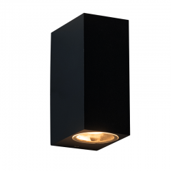 GU10 WALL LUMINAIRE 230V AC SAND BLACK IP65 MAX.2X35W ACA