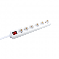 ΠΟΛΥΠΡΙΖΟ 6 ΣΟΥΚΟ ΑΣΦΑΛΕΙΑΣ ΜΕ ΔΙΑΚΟΠΤΗ 16A IP20 ΜΕ ΚΑΛΩΔΙΟ H05VV-F 3x1.5mm2 / ΚΑΘ ΜΗΚΟΥΣ 3m ACA