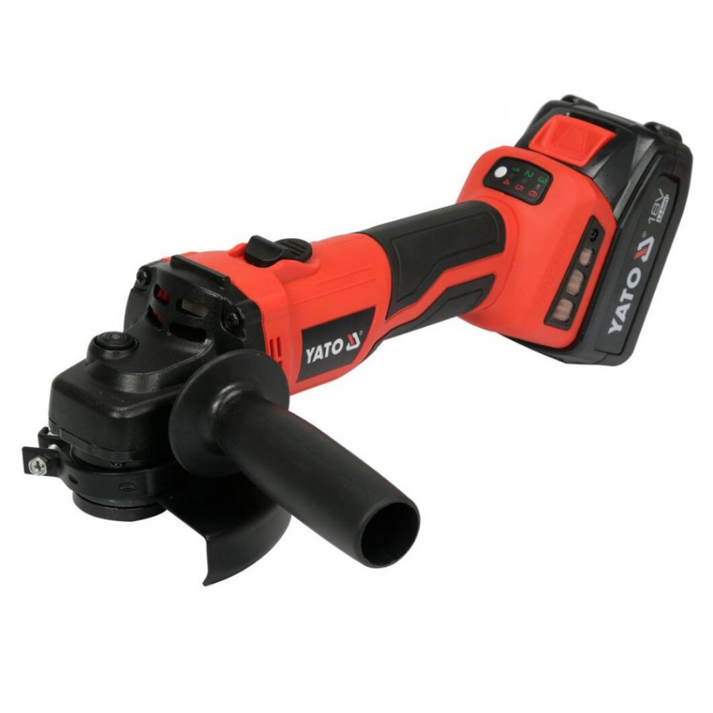ΤΡΟΧΟΣ ΓΩΝΙΑΚΟΣ ΡΥΘΜΙΖΟΜΕΝΟΣ 18V/125ΜΜ 1X4Ah YT-828294
