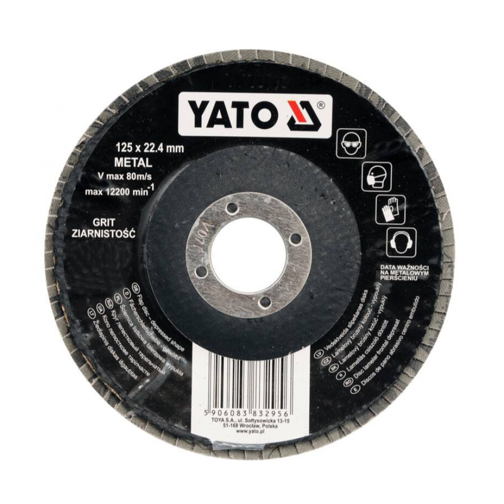 ΔΙΣΚΟΣ ΦΤΕΡΟΥ ΚΥΡΤΟΣ YATO - 80-GRIT