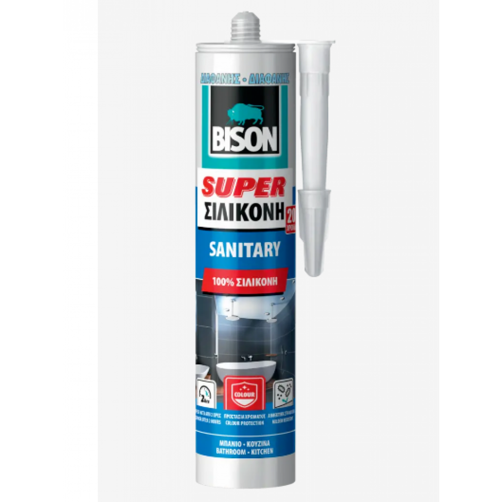 ΣΙΛΙΚΟΝΗ SUPER ΑΝΤΙΜΟΥΧΛΙΚΗ ΛΕΥΚΗ 280ml (ΜΠΑΝΙΟ) BISON