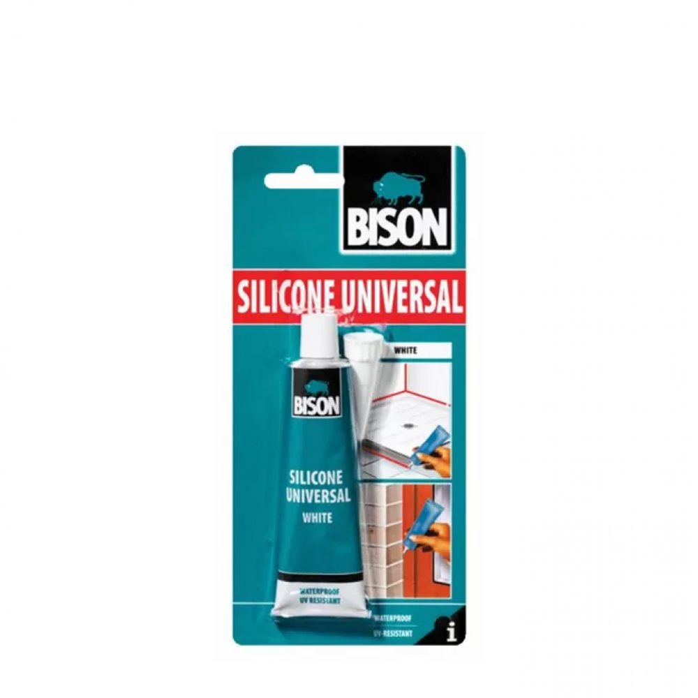 SILICONE UNIVERSAL ΛΕΥΚΗ 60ml blister BISON