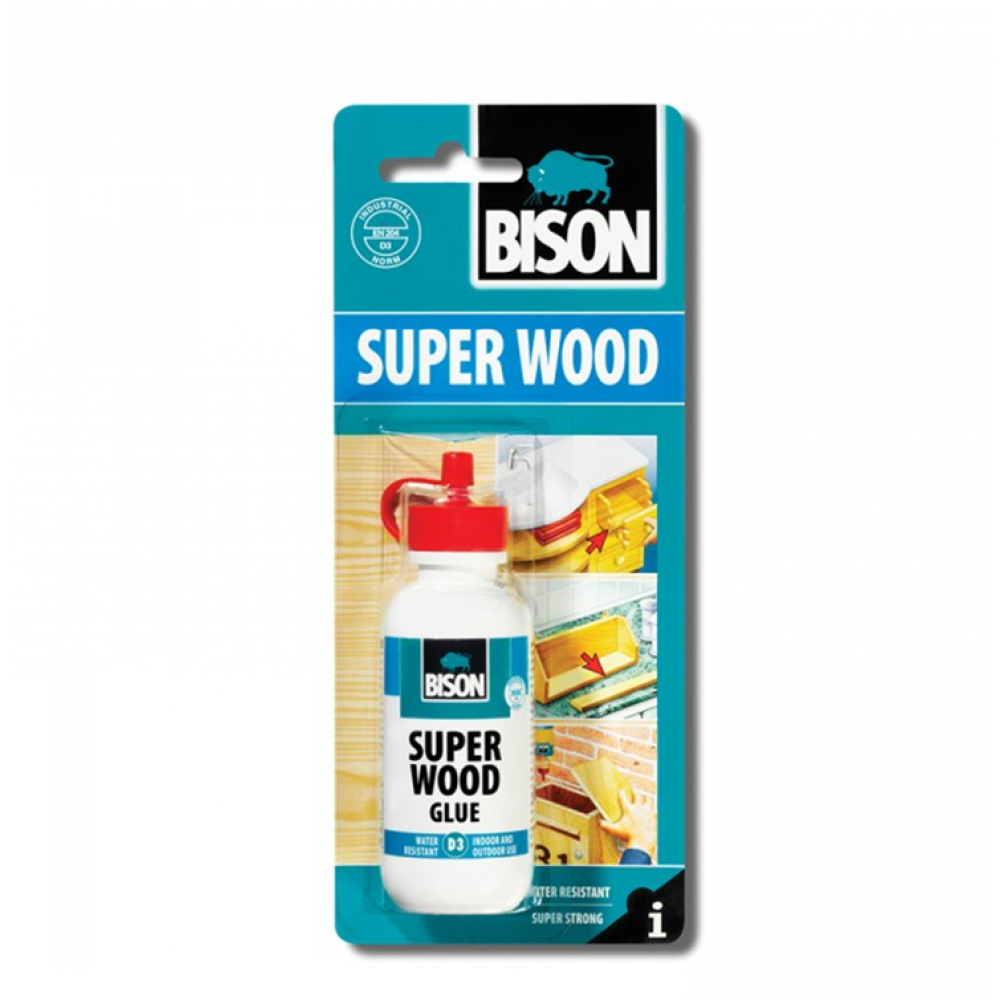 SUPER WOOD GLUE 75GR BLISTER BISON