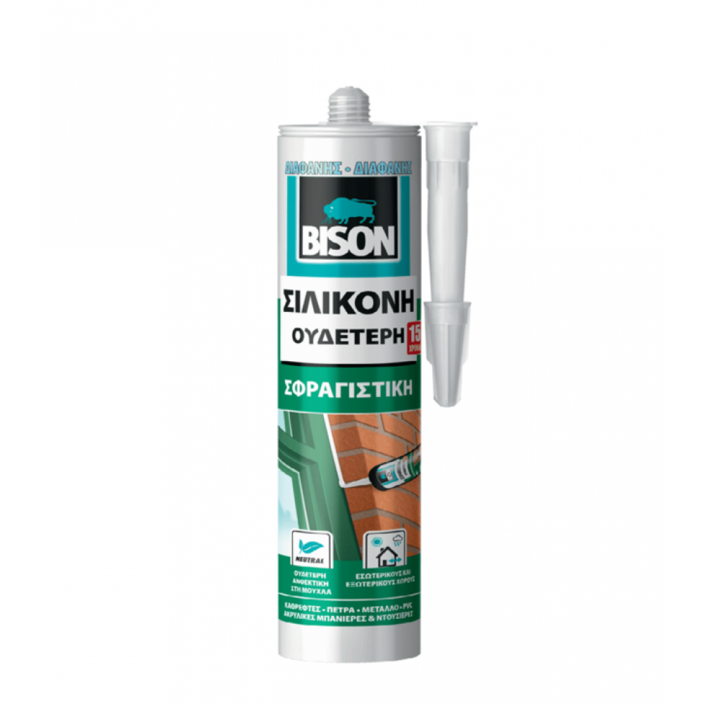 SILICONE ΟΥΔΕΤΕΡΗ ΔΙΑΦΑΝΗ 280ml BISON