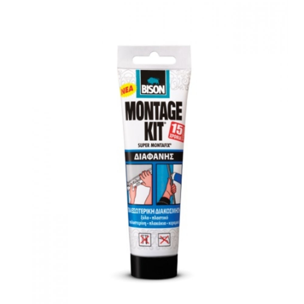 MONTAGE KIT ΔΙΑΦΑΝΗ ΣΩΛΗΝΑΡΙΟ 150GR BISON