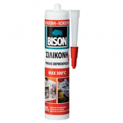 SILICONE ΥΨΗΛΗΣ ΘΕΡΜΟΚΡΑΣΙΑΣ ΚΟΚΚΙΝΗ 280ml BISON