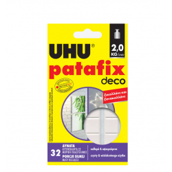 ΑΥΤΟΚΟΛΛΗΤΑ ΔΙΠΛΗΣ ΟΨΗΣ PATAFIX DECO 32ΤΕΜ UHU
