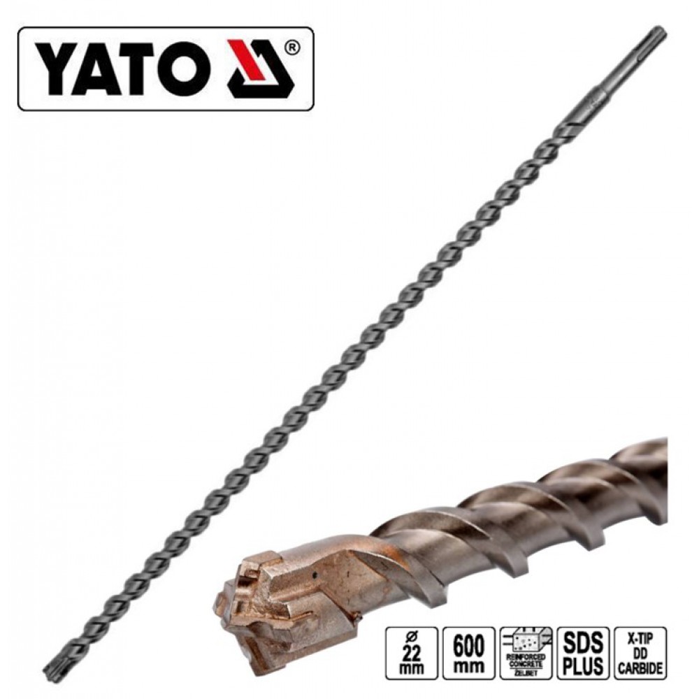 ΤΡΥΠΑΝΙ SDS PLUS ΤΕΤΡΑΚΟΠΟ - 10.0MM-ΔΙΑΜΕΤΡΟΣ, 600.0MM-ΜΗΚΟΣ
